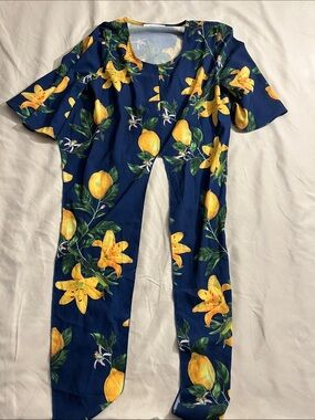 Women’s Navy Blue Lemon Print Blouse